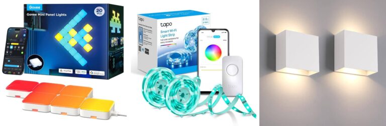 Govee Set di 20 mini luci a LED da parete fai da te, funziona con Matter