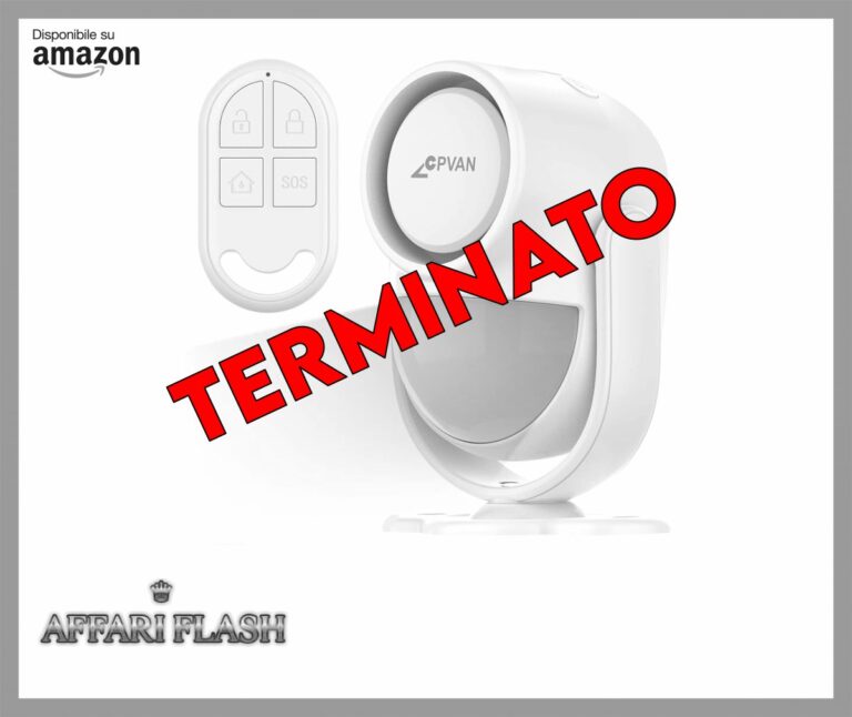 CPVAN Allarme Casa Senza Fili, Sensore Movimento Allarme 125 DB, Antifurto Casa con Telecomando, Sirena Allarme Perimetrale per Garage, Porta, Finestre, Esterno, Casetta, Furgone, Camper (Bianco)