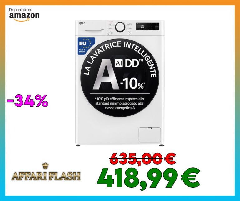 LG AI DD F4R3010NSWW Lavatrice Classe A
