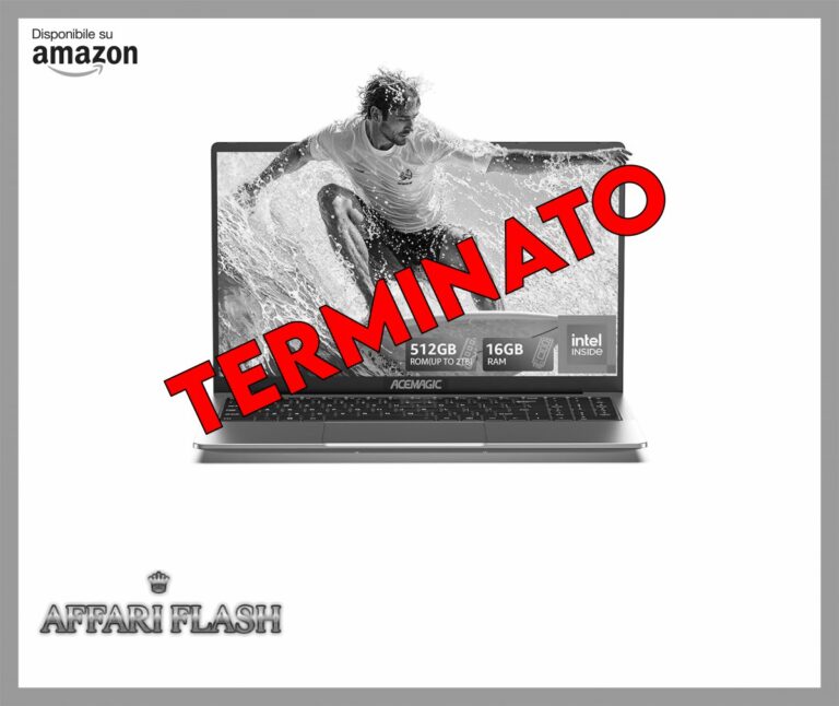 ACEMAGIC PC Portatile 15,6 Pollici 16GB DDR4 512GB SSD, N95 CPU (Fino a 3,4GHz) Notebook Computer Portatile Espandi a 2TB, BT5.0, USB3.2×2, Type