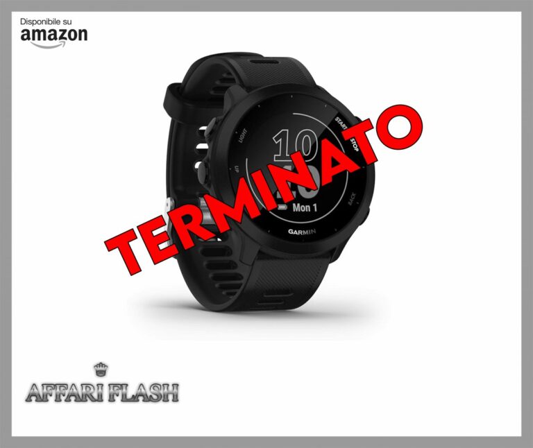 ️ Garmin Forerunner 55 (Black), Smartwatch running con GPS, Cardio, Piani di allenamento inclusi, VO2max, Allenamenti personalizzati, Garmin Connect IQ, Taglia unica