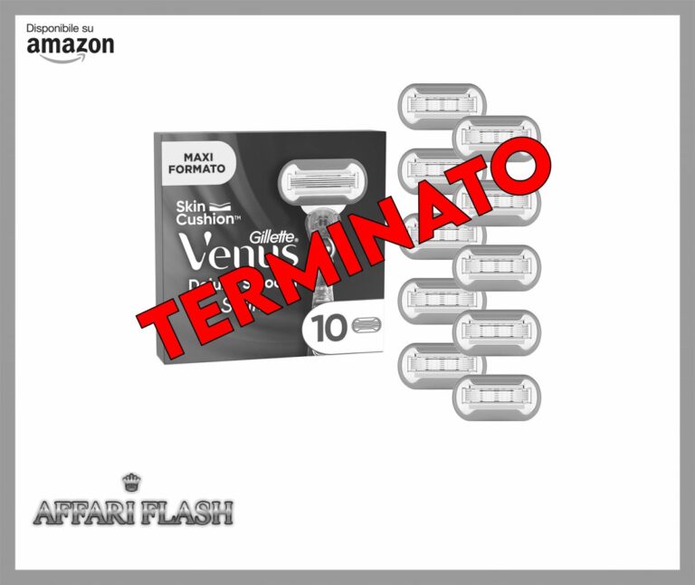 Gillette Venus Deluxe Smooth Swirl, 10 Lamette Donna di Ricambio (da 5 Lame), per una Rasatura Morbida, Idratante e Delicata, Skin Cushion, idea regalo