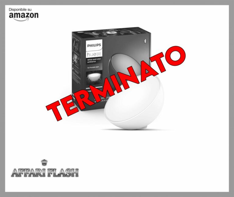 Philips Lighting Hue Go White and Color Ambiance, Lampada Portatile Connessa, Zigbee + Bluetooth, Bianco [Classe di efficienza energetica A+]