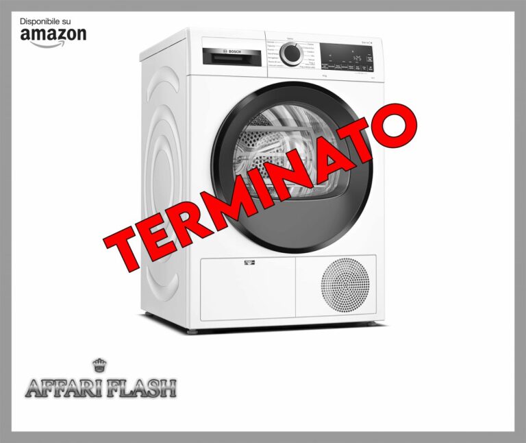 Bosch WQG23100IT Serie 6, Asciugatrice a pompa di calore, capacità 8 kg, EasyClean, Cestello Lana, Auto Dry, Programma Rapido
