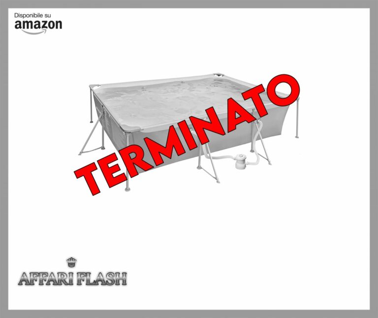 tectake® Piscina Fuori Terra Rettangolare, Piscina da Giardino con Pompa di Filtraggio Inclusa, PVC Alta Resistenza, Rapido Scarico dell’Acqua, 300 x 207 x 70 cm