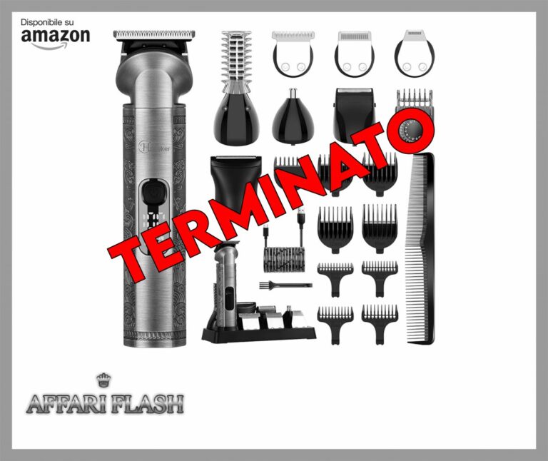 Hatteker Regolabarba Rasoio Elettrico Barba Tagliacapelli uomo Professionale Macchinetta per Barba Taglia Peli Naso Corpo 8 in 1