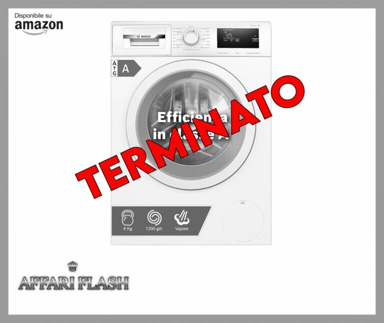 Bosch WAN24009II Serie 4 Lavatrice a carica frontale, 9 kg, 1200 giri, Classe energetica A, motore inverter con 10 anni di garanzia, riduce le pieghe e facilita la stiratura, Bianco, 60 Cm