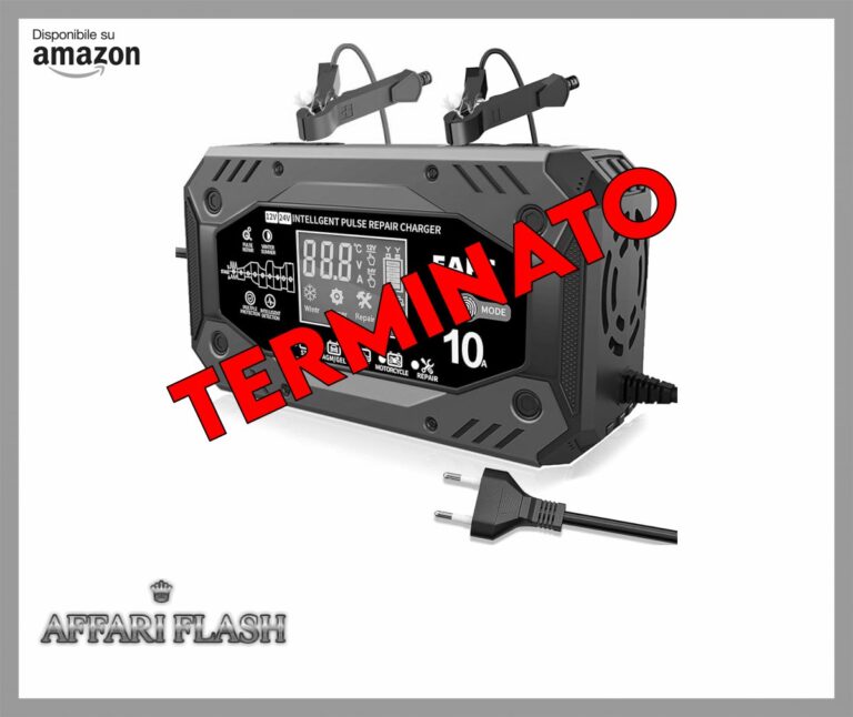EAFC 10A Carica Batteria per Auto, 12V 10A/24V 5A Multi Protezioni Caricabatterie Mantenitore di Carica Auto Moto con Schermo LCD Touch Caricatore Batterie per Moto,Barche, Auto, Batteria AGM