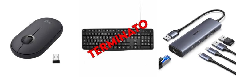 Logitech Pebble Mouse wireless con Bluetooth o ricevitore da 2,4 GHz, mouse sottile per computer con clic silenziosi