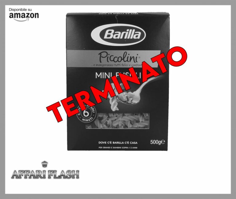 Barilla Pasta Mini Fusilli Piccolini, Pasta Corta di Semola di Grano Duro 100% Italiano, 500 gr