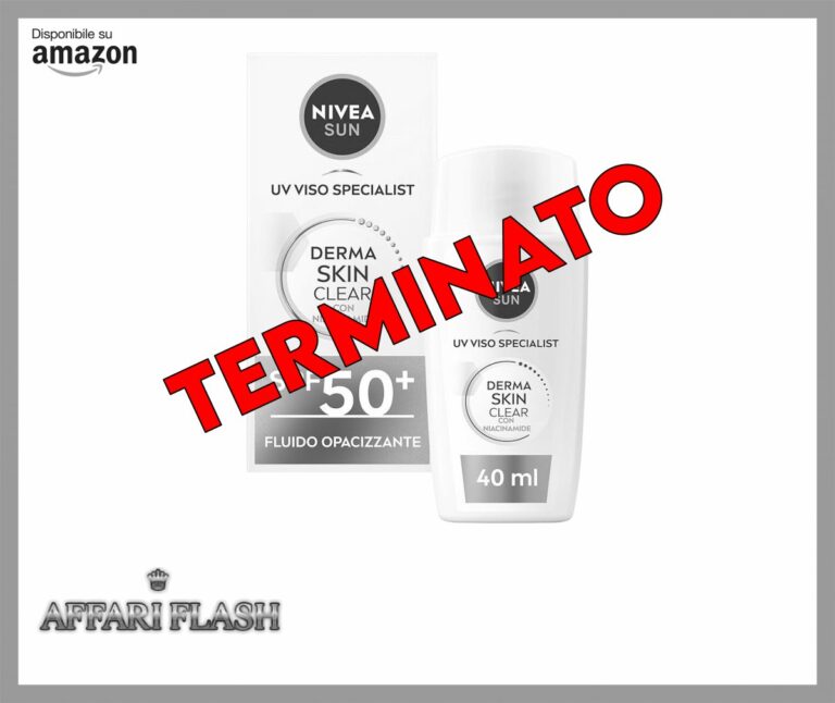 NIVEA SUN Derma Skin Clear Crema Solare Viso SPF50+ da 40 ml, Protezione solare con complesso Anti