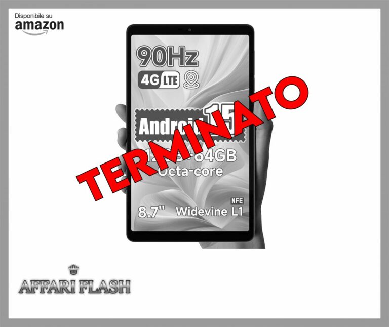 ALLDOCUBE iPlay 60 mini Android 15 tablet 8,7 pollici, alta frequenza di aggiornamento 90Hz, 12GB+64GB+512GB esteso, WidevineL1 Netflix, Octa