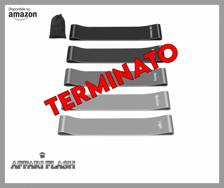️ Fokky Elastici Fitness (Set di 5), Elastico Fitness con 5 Livelli di Resistenza, Elastici Palestra con Borse Portaoggetti, Bande Elastiche Fitness per Crossfit, Yoga, Pilates, Squats, Stretching