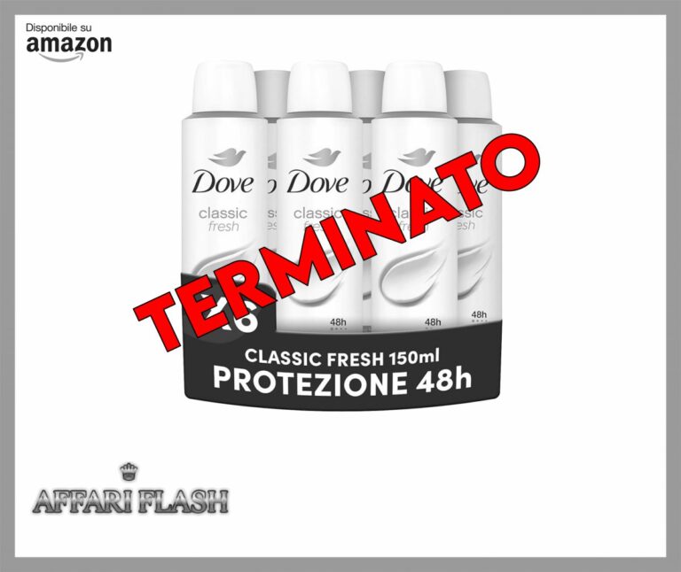 Dove Deodorante Spray, Classic Care, Deodorante Antitraspirante Spray, Protezione Fino a 48 Ore, con 1/4 di Crema Idratante, Formula Delicata, Deodorante Uomo e Donna, 6 Pezzi da 150 ml