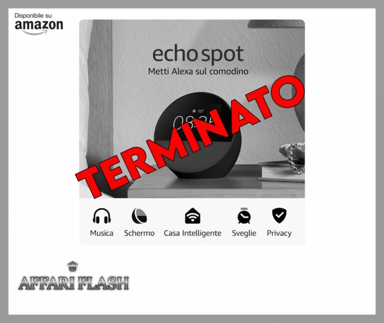 ️ Amazon Echo Spot (modello 2024) | Sveglia intelligente con audio di qualità e Alexa | Nero