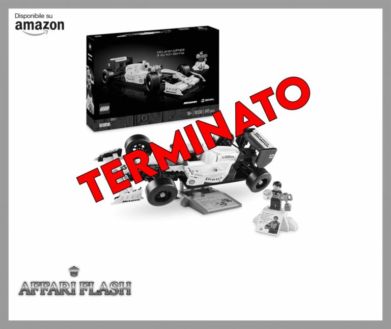 LEGO Icons McLaren MP4/4 e Ayrton Senna, Modellino da Costruire di Auto da Corsa con Minifigure, Replica Iconica Monoposto F1, Hobby Creativo per Adulti, Regalo per Lui, Lei, Marito o Moglie 10330