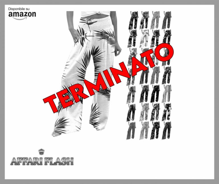 Pantaloni da Donna a Gamba Larga Elasticizzati a Vita Alta Pantaloni da Spiaggia in Cotone Lino Pantalone Estivi a Palazzo