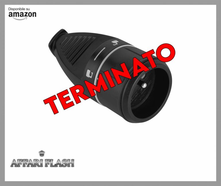 Electraline 523078 Femmina Francese (2P+T) Electralock Dotata di Un Sistema di bloccaggio Che impedisce la sconnessione della Spina, Nero