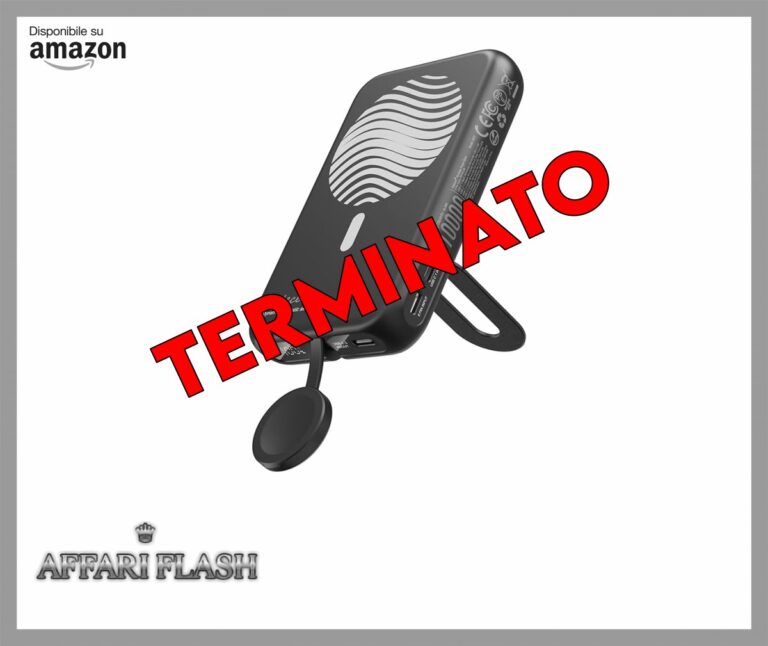 Caricatore magnetico da 10000 mAh, 3 in 1, pieghevole, senza fili, per iPhone 16/15/14/13/12, Ipad Iwatch Airpods, nero