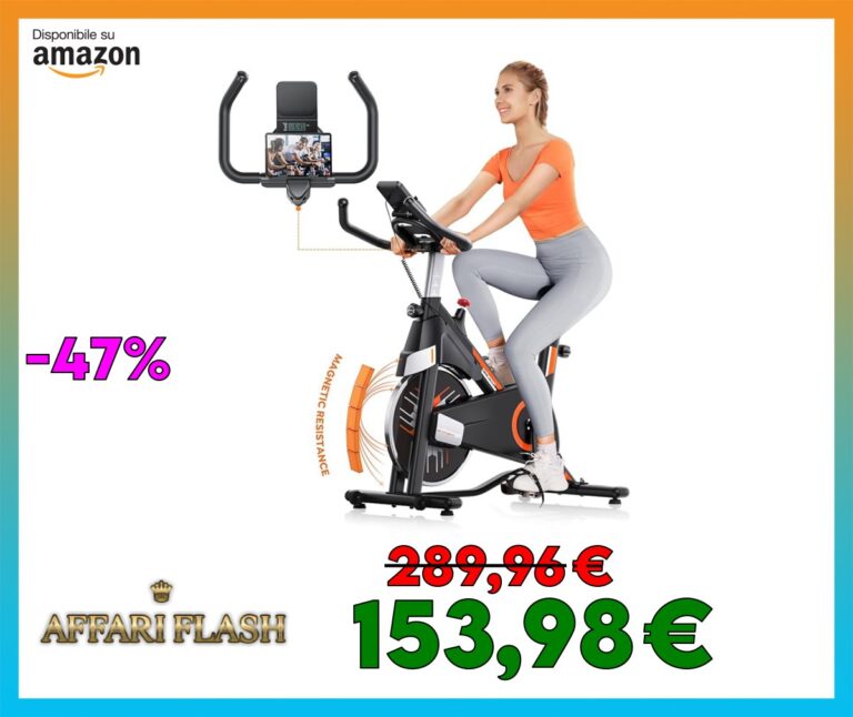 ️ Cyclette da Casa Magnetica con Resistenza Regolabile, Schermo LCD e Ruote per Spostamento Facile, Silenziosa e Stabile, Capacità Fino a 150kg, Ideale per Esercizio a Casa