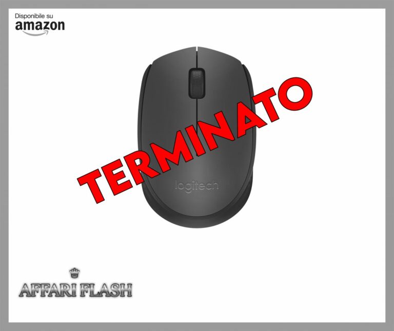 Logitech M171 Mouse Wireless per PC, Mac, Laptop, 2,4 GHz con Mini Ricevitore USB, Tracciamento Ottico, Durata della Batteria di 12 mesi, Ambidestro