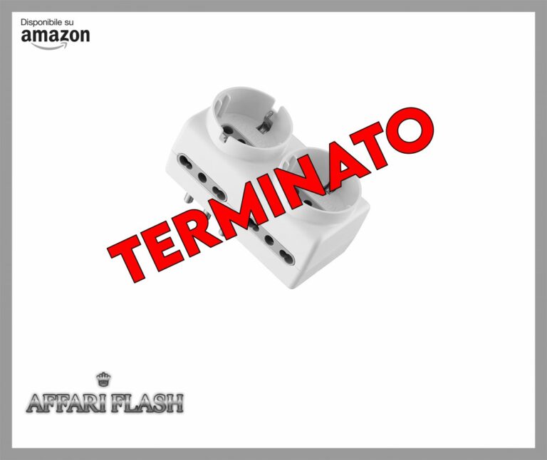 Electraline 71063 Adattatore Spina Tedesca Multipresa 6 Posti 2 Schuko + 4 Bivalenti 10/16A