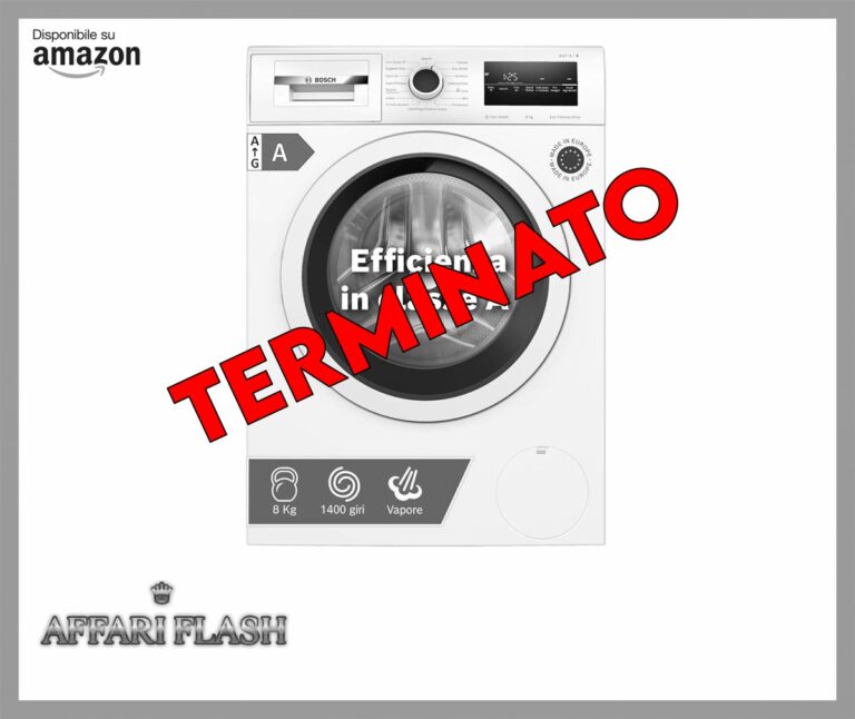Bosch WAN28208II Serie 4 Lavatrice a carica frontale, 8 kg, 1400 giri, Classe energetica A, motore inverter con 10 anni di garanzia, riduce le pieghe e facilita la stiratura, Bianco, 60 Cm