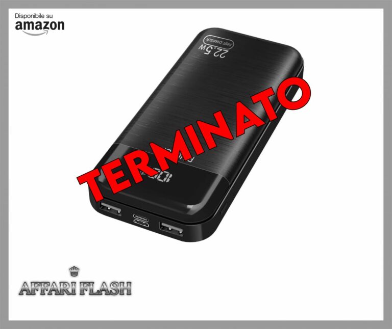 Power Bank 27.000mAh 22.5W PD3.0 QC4.0 Ricarica Rapida Batteria Esterna 3A USB C Caricatore Portatile con LCD Display Digitale 3 Uscite e 2 Ingressi per Smartphone and more
