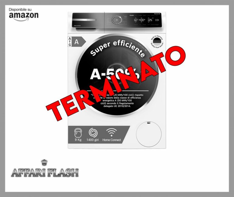 Bosch WGB24402IT Serie 8 Lavatrice smart a carica frontale, 9 kg, 1400 giri, Classe energetica A