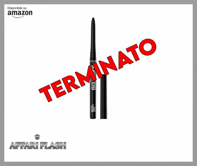 Rimmel London ScandalEyes Exaggerate Eye Definer, Matita Occhi Automatica Waterproof a Lunga Durata dal Colore Intenso e Tratto Ultra Preciso, 001 Intense Black