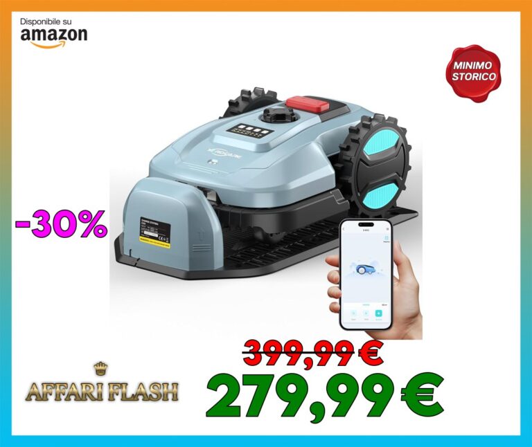 YARDCARE E400 Robot Tagliaerba, Controllo Tramite App, Fino a 400