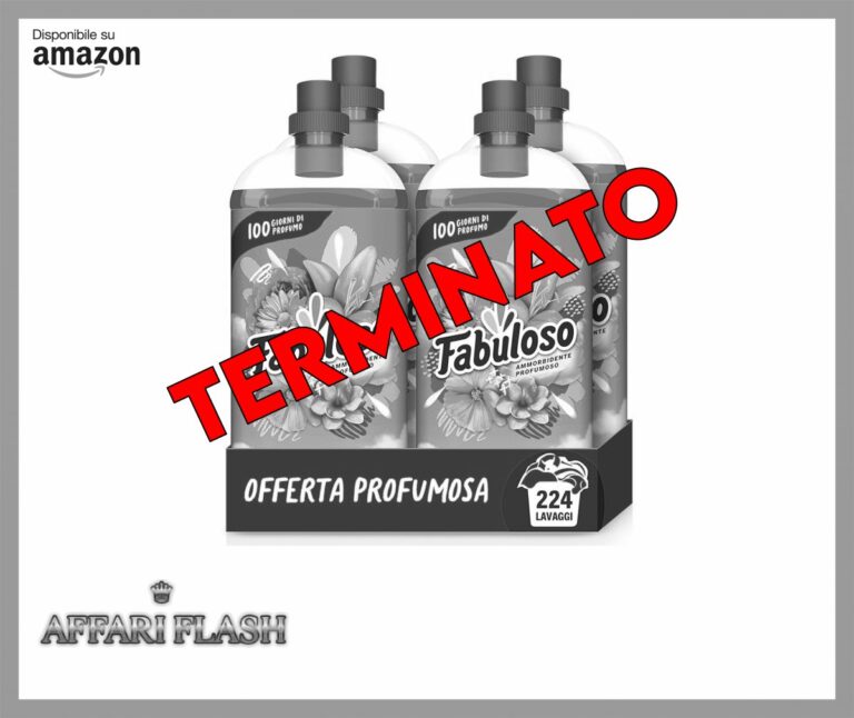 Fabuloso Ammorbidente Concentrato Profumato Fresco Mattino 4×1,25L | Bucato Morbido e Profumato per Settimane* | Fragranza Attivata dal Movimento | Rende i Capi Più Facili da Stirare** | 224 Lavaggi