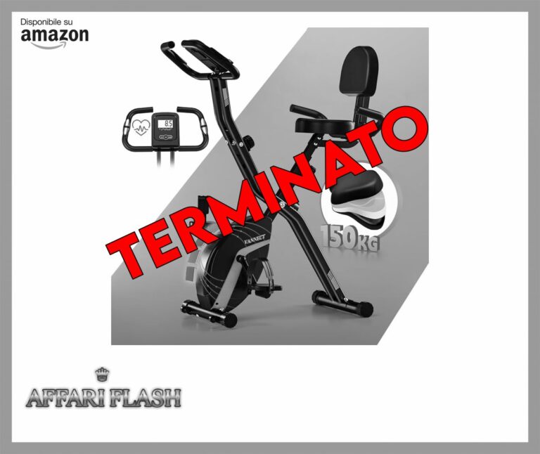 ️ VANNECT Cyclette Pieghevole con Schienale e 16 Livelli di Resistenza, Magnetiche Cyclette da casa con fascia di resistenza, Monitor LCD Misurazione e Delle Pulsazioni Portata 150/160Kg