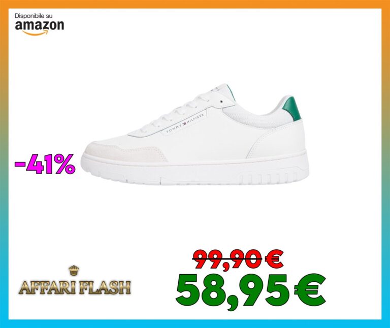 Tommy Hilfiger TH Basket Core Lth Mix Fm0fm05467, Basso Top Uomo