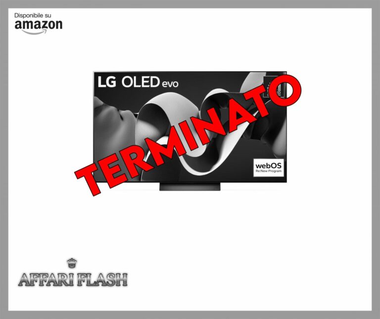 LG OLED evo 55”, Serie C4 2024, OLED55C46LA, Smart TV 4K, Processore α9 Gen7, Brightness Booster, 40W, Dolby Vision, 4 HDMI 2.1 4K@144Hz, GSync, VRR, Alexa, ThinQ AI, webOS 24