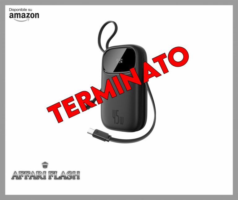 Baseus Powerbank 45W 20000mAh con 2 Cavi USB