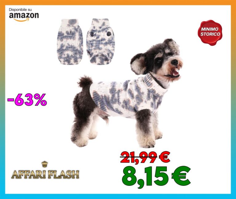 CITÉTOILE Maglioni per cani invernali, maglioni per cani lavorati a maglia, vestiti per animali a collo alto per climi freddi, maglioni verdi per animali domestici di piccola e media taglia, Blu, S