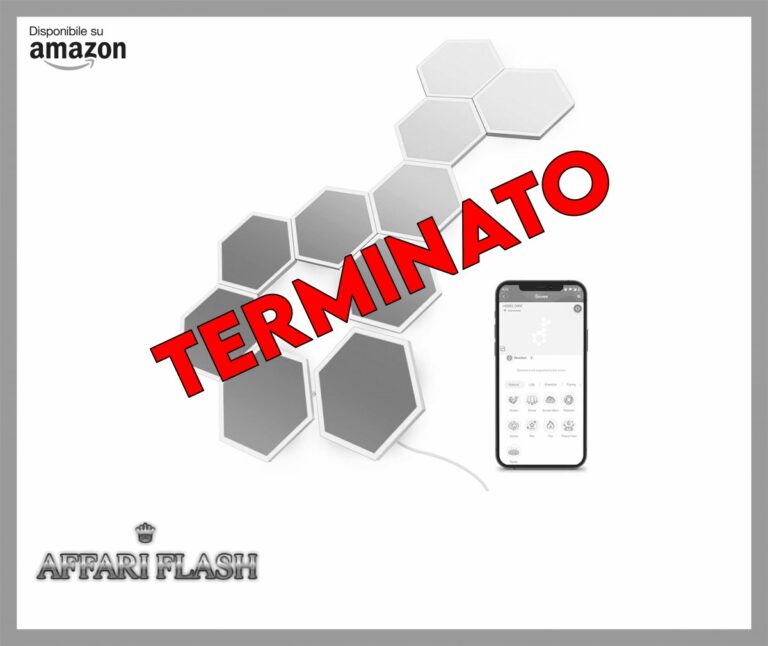 Govee Glide Hexa Pannelli Luminosi, RGBIC Smart Esagono Luci da Parete, WiFi Luci della Casa con Musicale, Funziona con Alexa & Google Assistant per Soggiorno, Sala Giochi, 10 Pezzi
