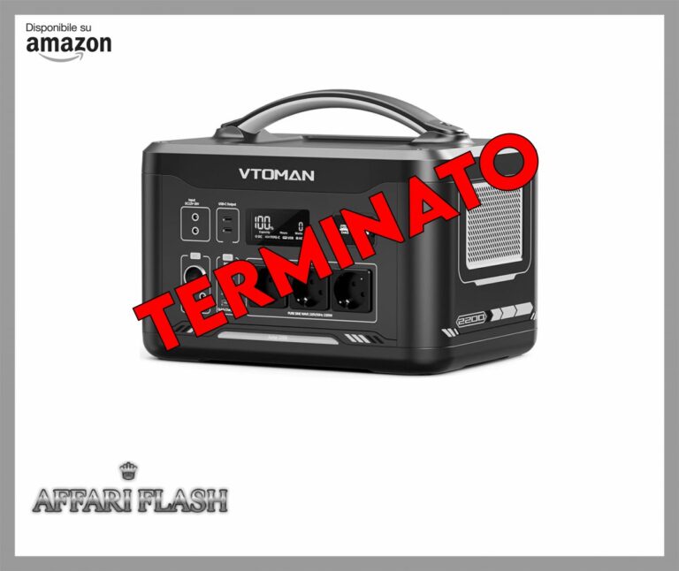 VTOMAN Jump 2200 Centrale Elettrica Portatile da 2200W, Generatore Solare da 1548Wh con Capacità Espandibile, con Avviatore, Potenza in Ingresso Potenziata a 400W