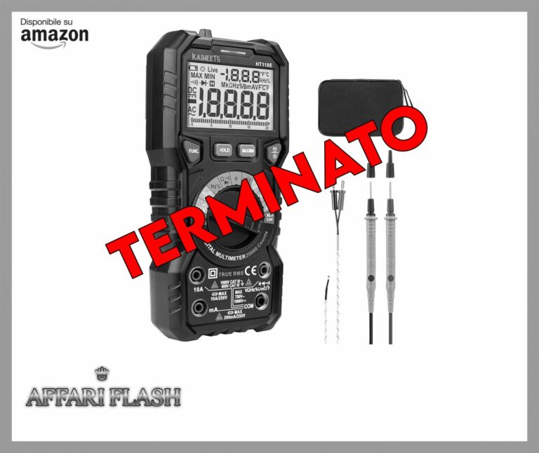 KAIWEETS HT118E Multimetro Digitale Professionale TRMS 20000 Conteggi, Voltmetro a Auto