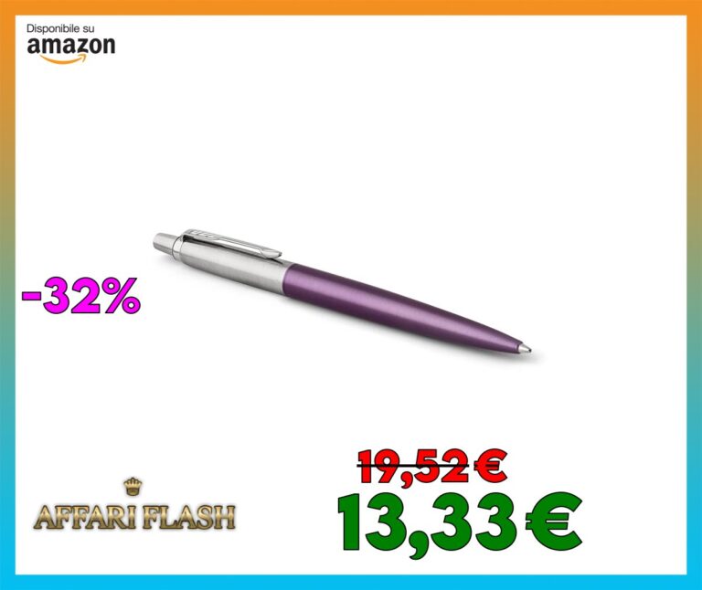 Parker Jotter Penna a Sfera con Dettagli Cromati, Confezione Regalo, Victoria Violet