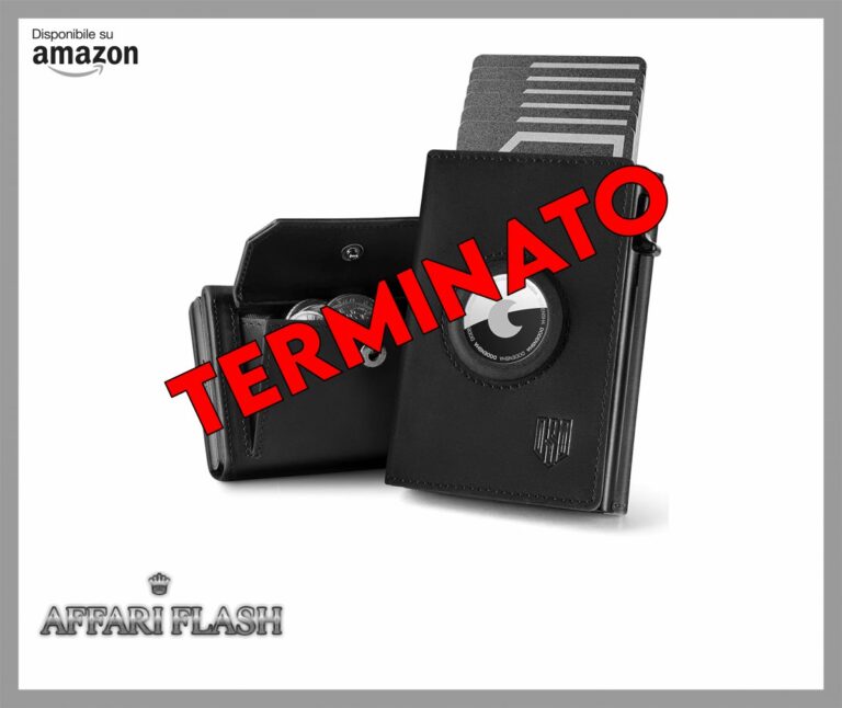 DODENSHA Airtag Wallet Portafoglio da uomo Smart Airtag con scomparto per monete, protezione RFID e capacità per oltre 10 carte di credito, design MagSnap (Nero)