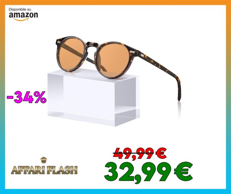 ️ Carfia Retro Rotondi Occhiali da Sole da Donna Polarizzati UV400 Protezione