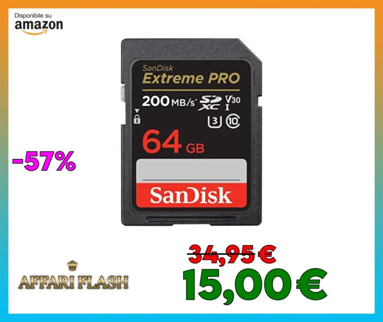 SanDisk 64GB Extreme PRO, scheda SDXC, + RescuePro Deluxe fino a 200 MB/s, UHS