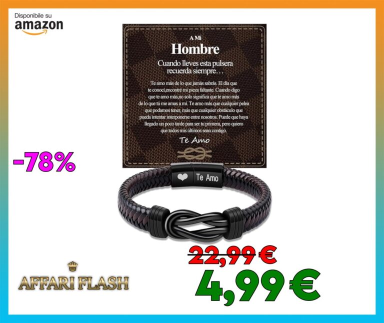 BOCHOI Bracciale Da Uomo In Pelle Intrecciata Per Fidanzato, Padre, Marito, Figlio Regalo Regolabile Per Compleanno, Anniversario Di Natale, San Valentino
