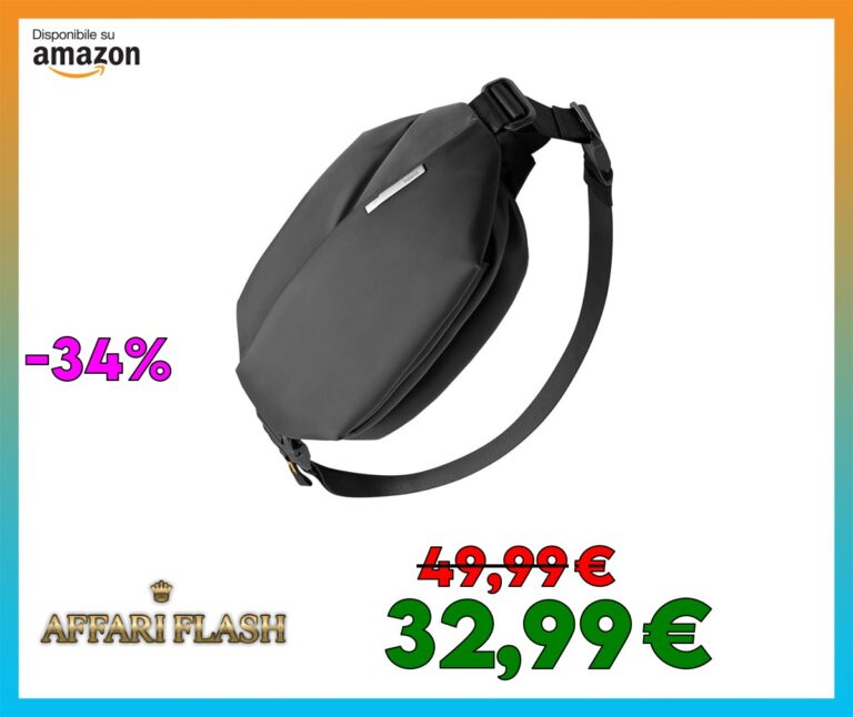 Inateck Sling Bag X, Borsa a Tracolla a Spalla Resistente agli Spruzzi per Uomo e Donna Marsupio Multiuso per Viaggi, Palestra, Ciclismo, Lavoro, Sport