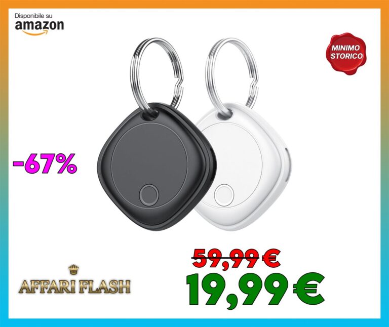 Smart Air Tag 2 pezzi, Bluetooth Trova oggetti Compatibile con Apple Dov’è (solo iOS), Batteria sostituibile, IP67 impermeabile, adatto per bagagli, borse, portafogli, zaini, chiavi Tag Tracking