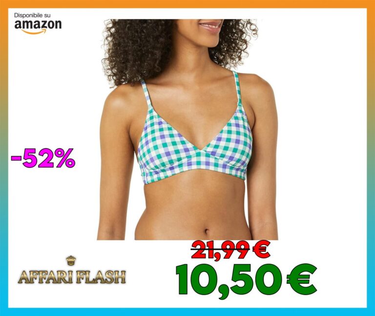 Amazon Essentials Top Bikini Classico con Sostegno Leggero Donna