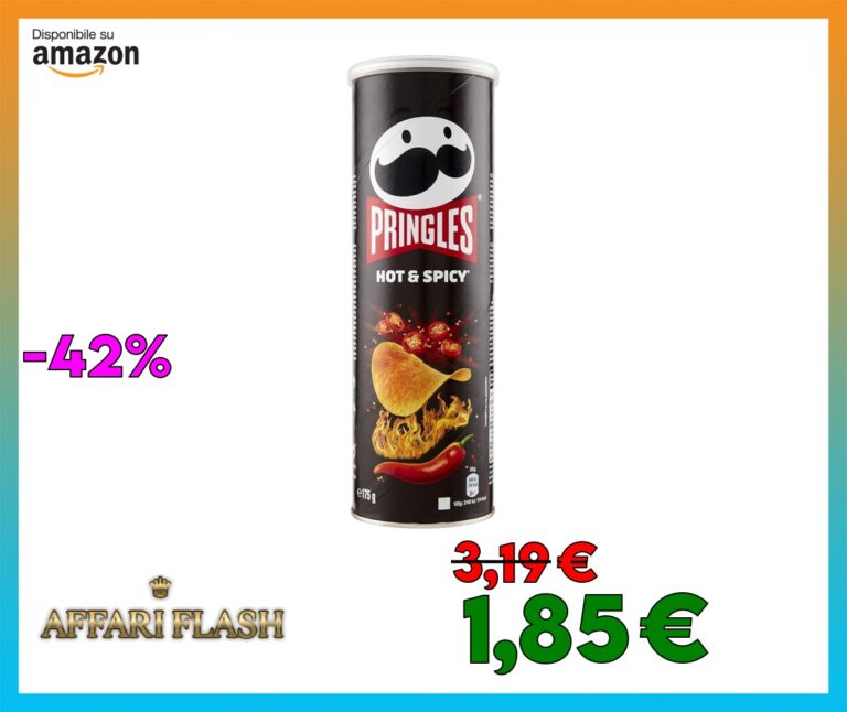 Pringles Hot & Spicy | Snack Salato al Gusto Piccante | Confezione Singola da 175g (1 x 175g) (l’imballaggio può variare)