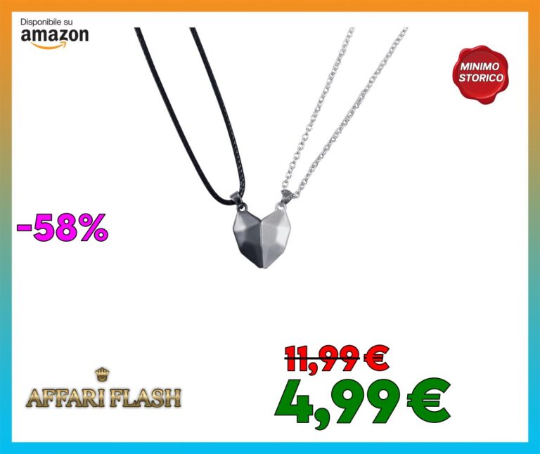 BOCHOI Coppia Collana Magnetica Corrispondenza Collana Cuore Due Anime Un Ciondolo Cuore per Lui Il Suo Fidanzato Fidanzato Donna Uomo Gioielli Regalo